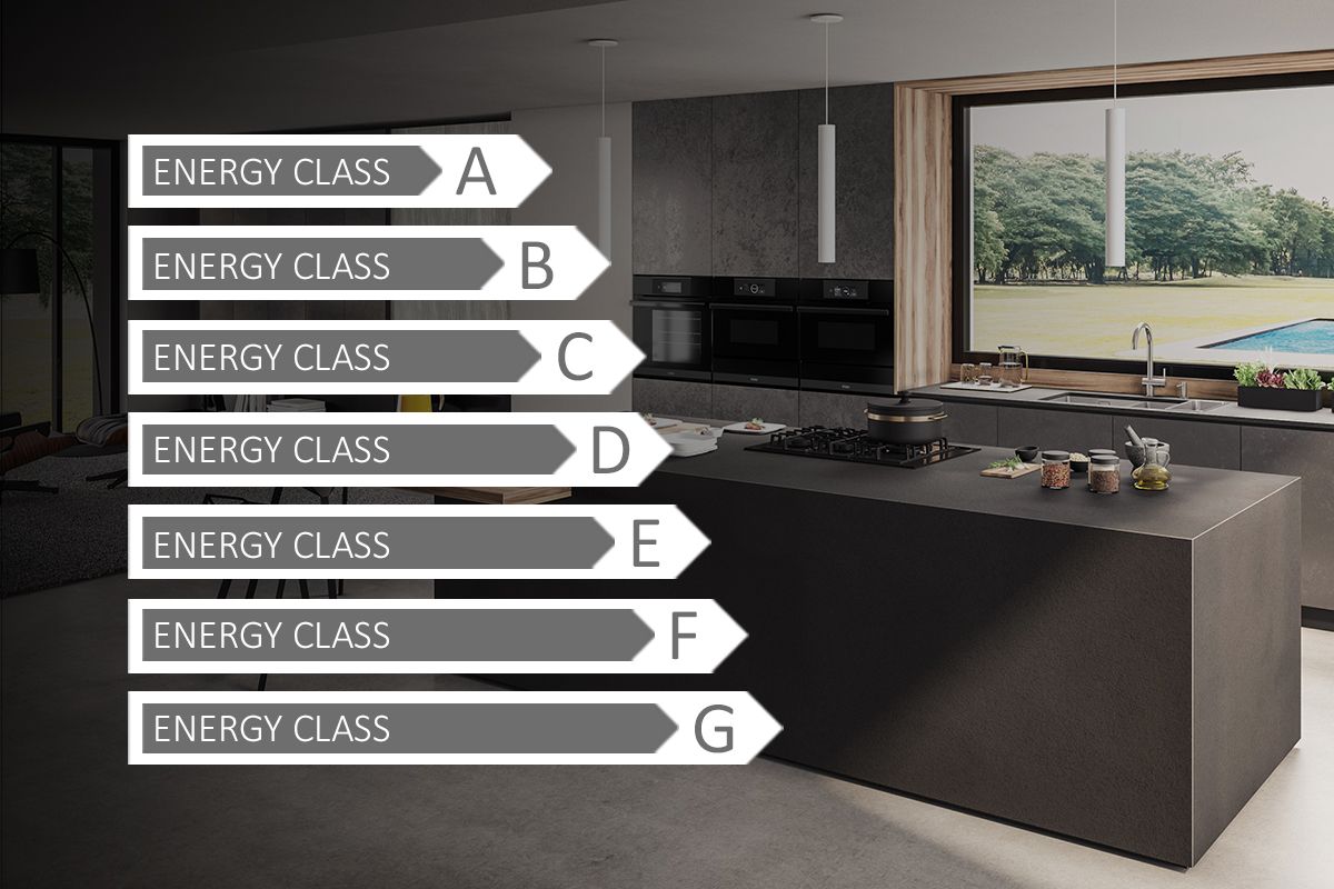Kitchen and new energy efficiency scale