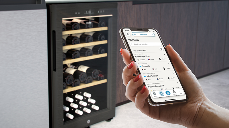 Wine Bank 50 series 7 connected dual zone wine cooler Haier